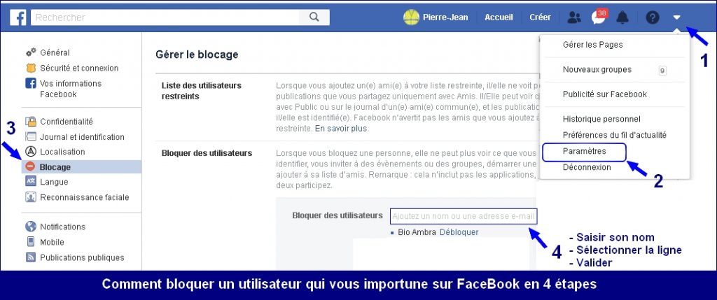 Comment-bloquer-un-utilisateur-qui-vous-importune-sur-FaceBook-en-4-étapes
