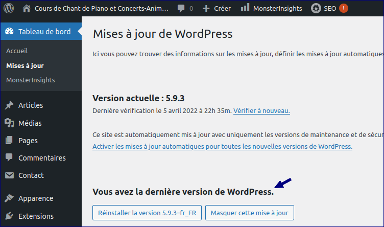 wordpress-core-update-failed
